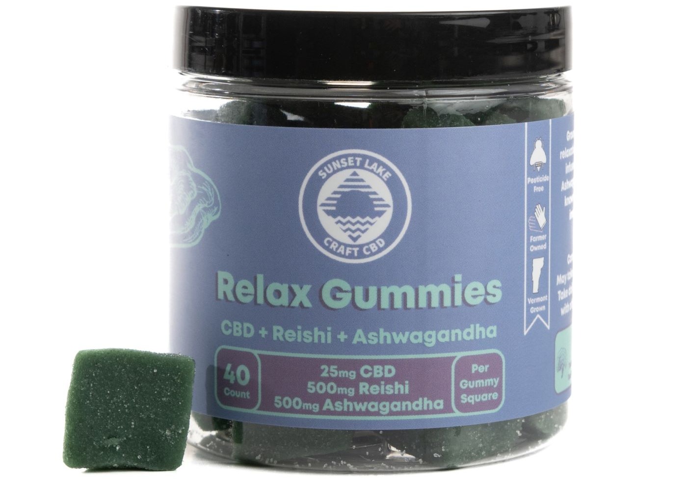 Photograph of product: SL CBD | Relax Gummies 40pk CBD + Reishi + Ashwagandha