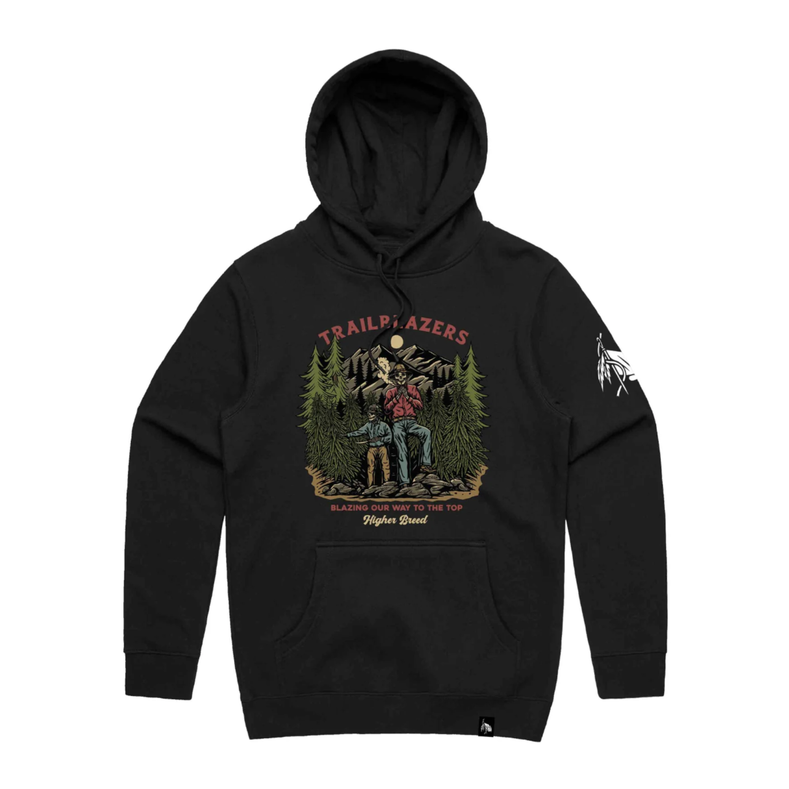 Photograph of product: L Hoodie | Trailblazers - Black | Higher Breed