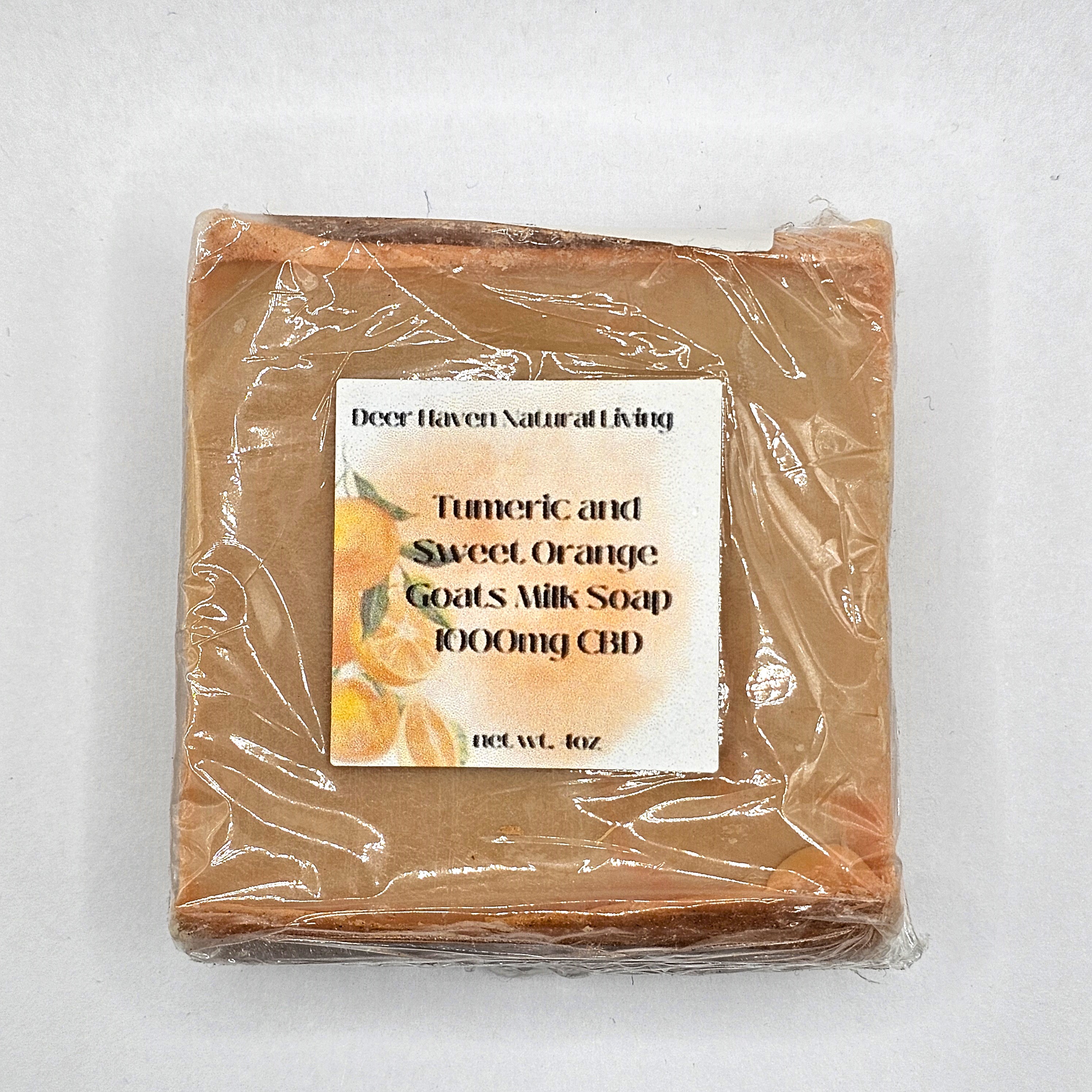 Photograph of product: Deer Haven Natural Living | Turmeric and Sweet Orange Soap CBD 1000mg