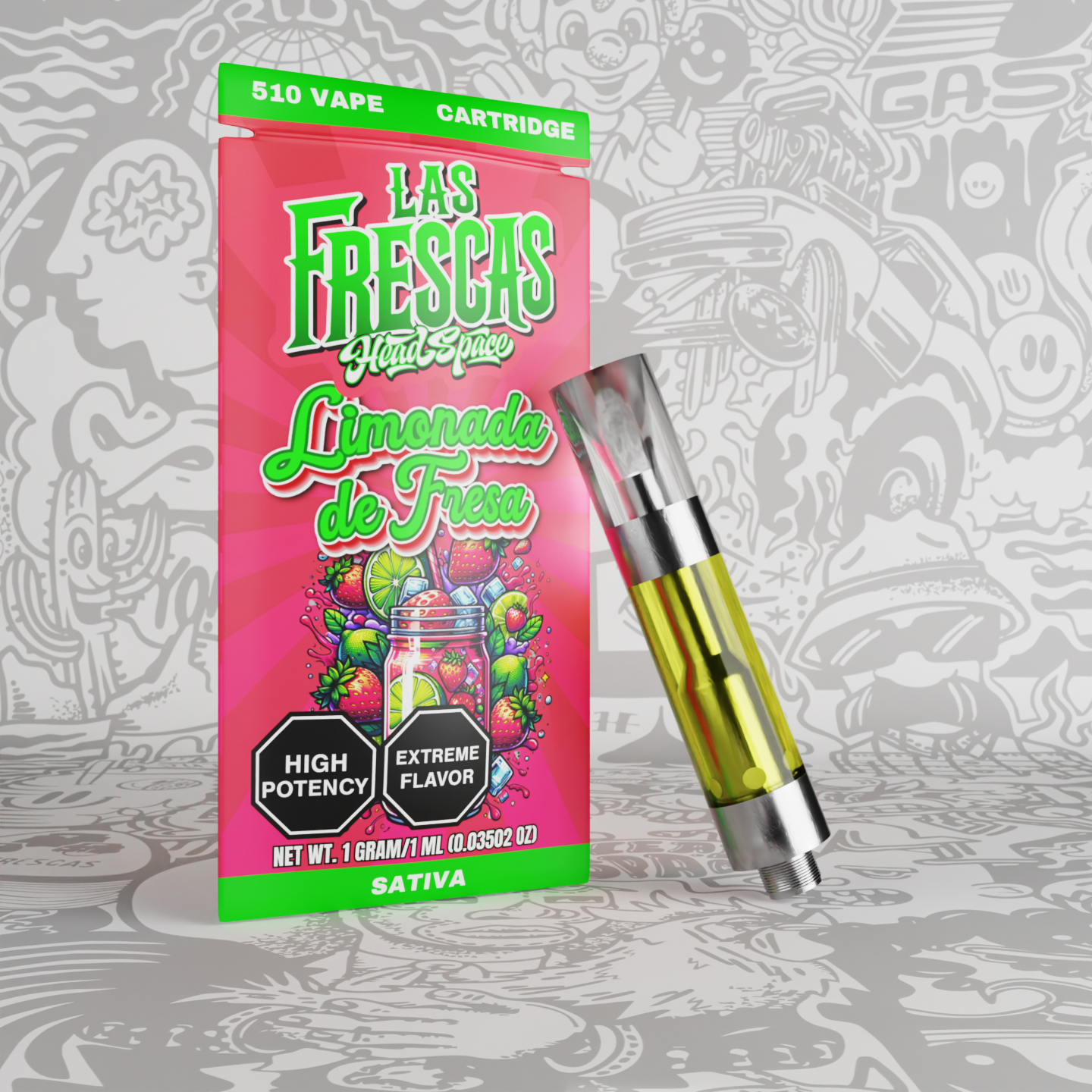 Photograph of product: Las Frescas 510 Cart | Limonada De Fresa (S)