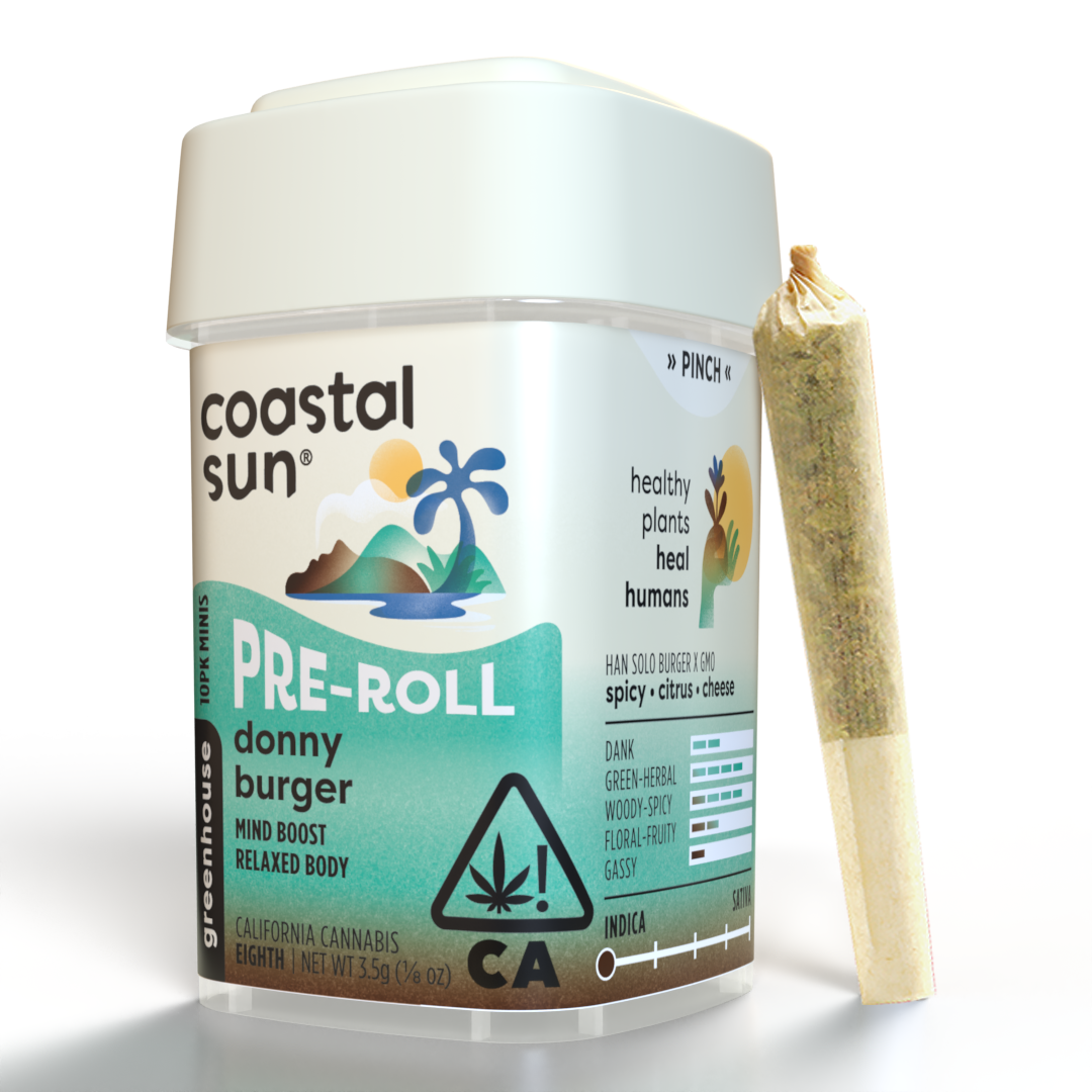 Photograph of product: Donny Burger Greenhouse 0.35g Pre-Roll 10pk 3.5g