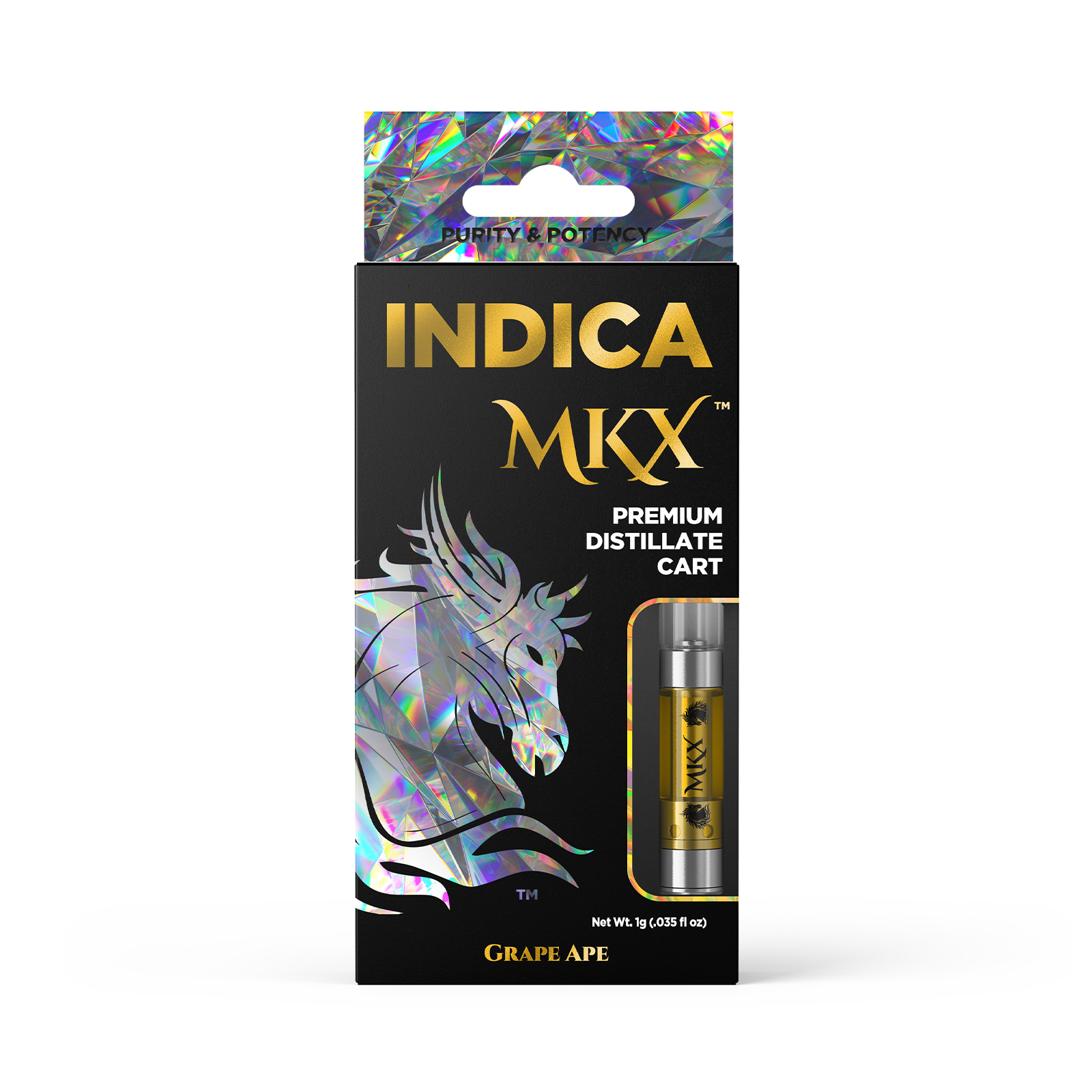 Photograph of product: MKX Grape Ape Distillate Cartridge | 1g