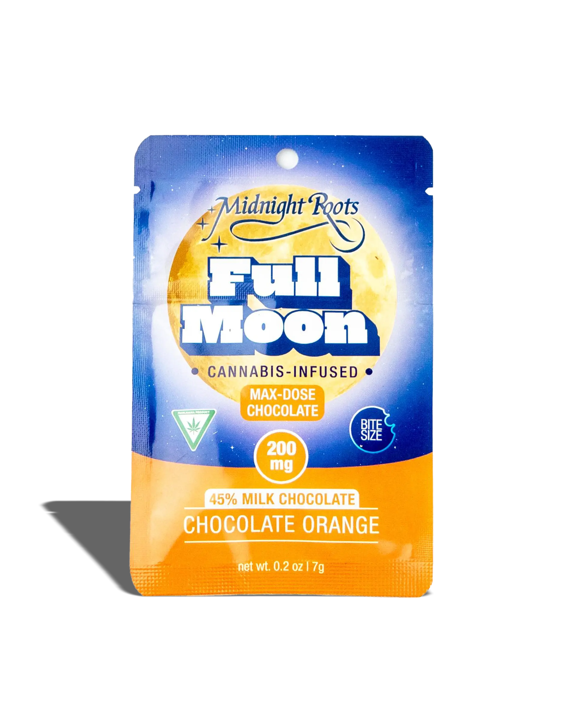 Photograph of product: Full Moon | Edible | Chocolate | Orange Milk Chocolate | 200mg