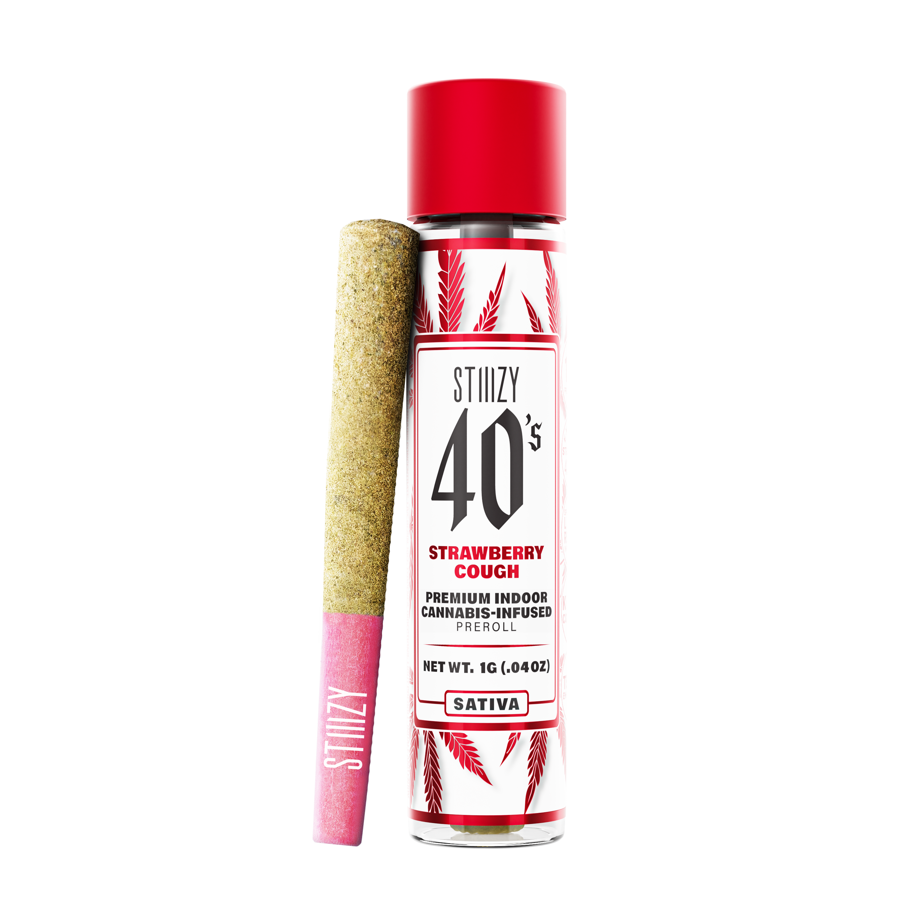 Photograph of product: Strawberry Cough 40's 1G Infused Pre-roll | STIIIZY |
