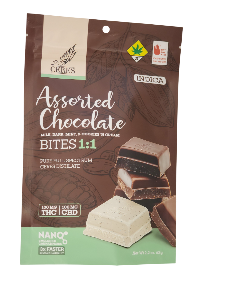 Photograph of product: Ceres Chocobites Oui'd Assorted 1:1 10pk