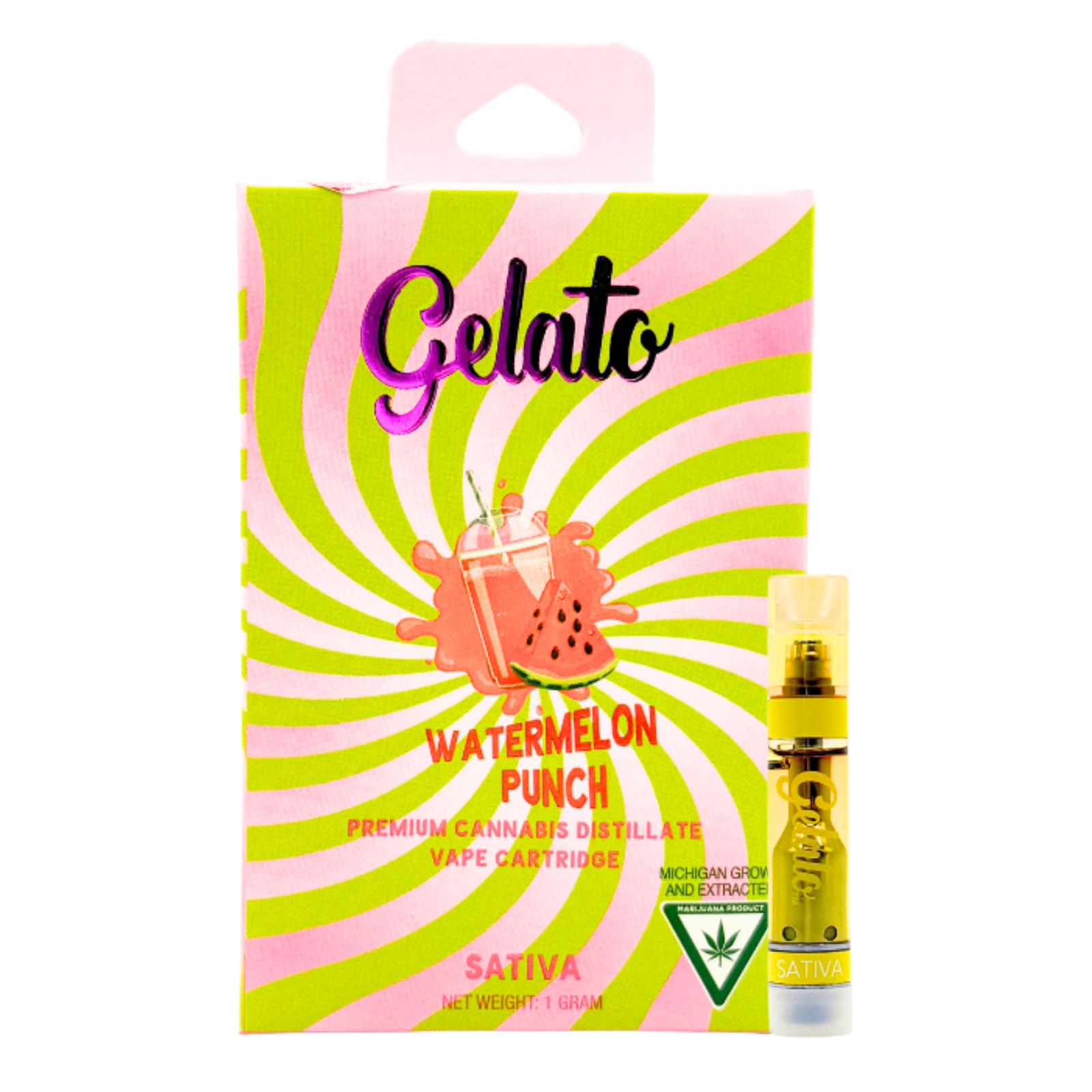 Photograph of product: Gelato | 1g Vape Cart | Watermelon Punch