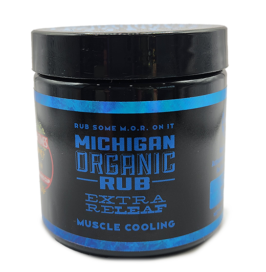 Photograph of Product: Muscle Cooling | Extra ReLeaf | 3oz Topical Jar | Michigan Organic Rub