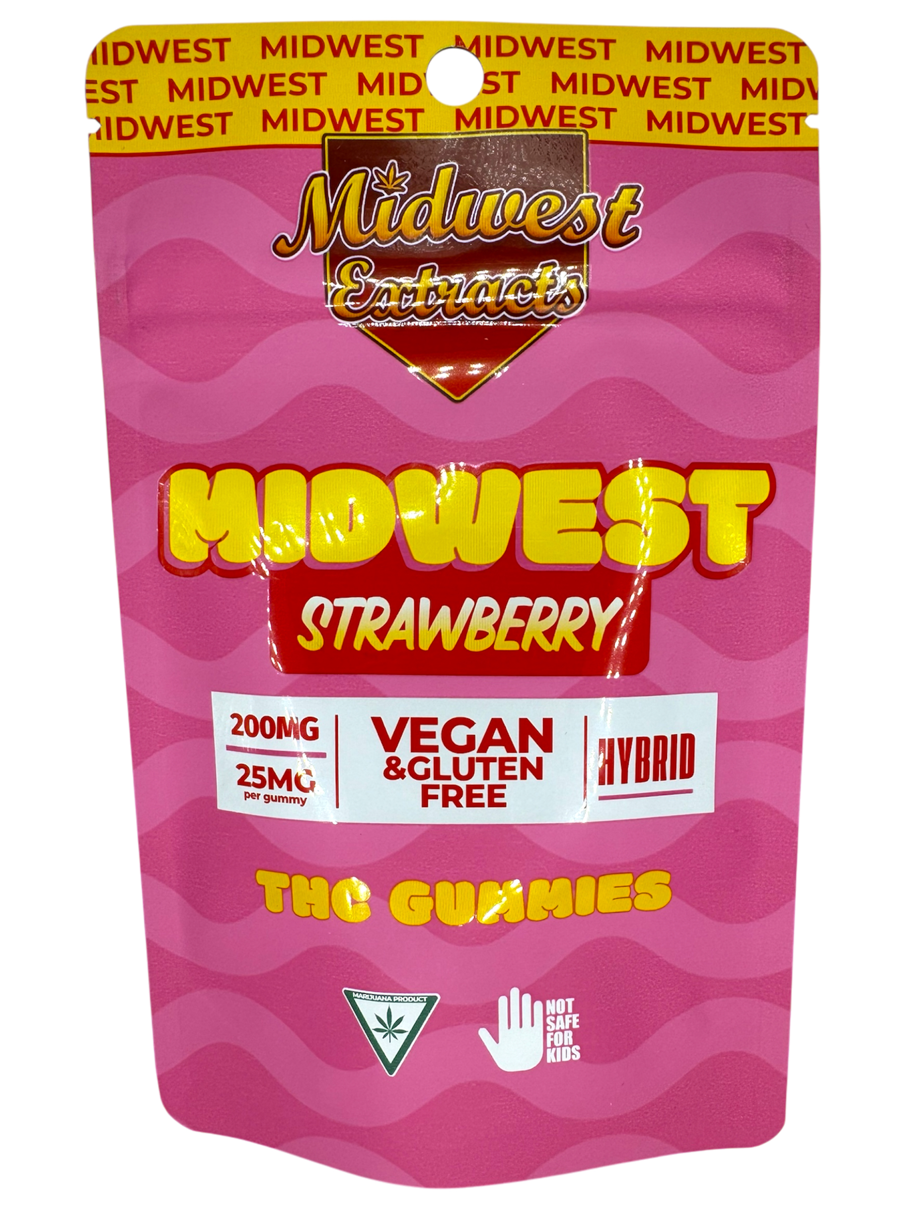 Photograph of product: 200mg Strawberry Vegan Gummies