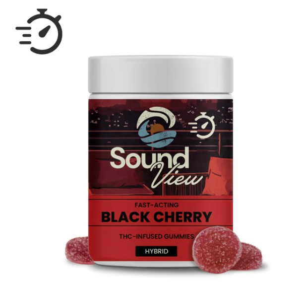 Photograph of product: Gummies | SoundView Fast-Acting Black Cherry  | 20pk | 00089