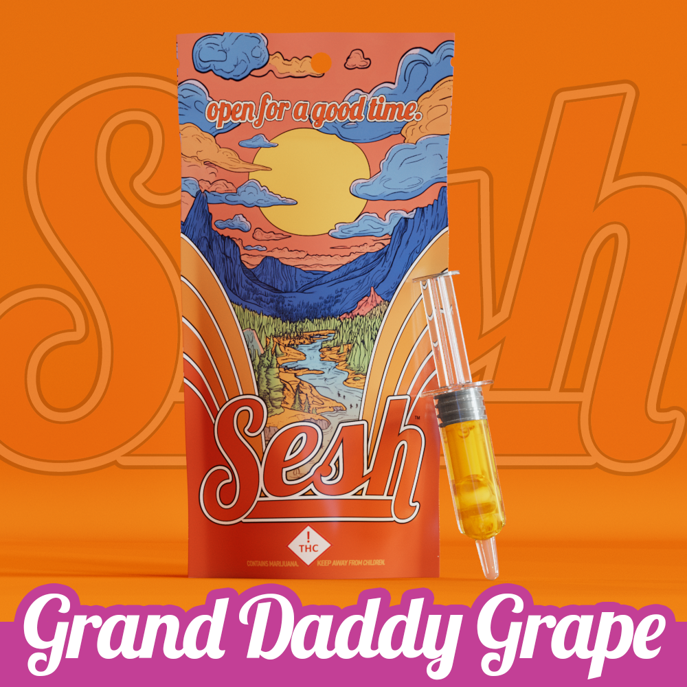 Photograph of product: Craft Sesh Distillate Syringe | 1,000mg | Grand Daddy Grape