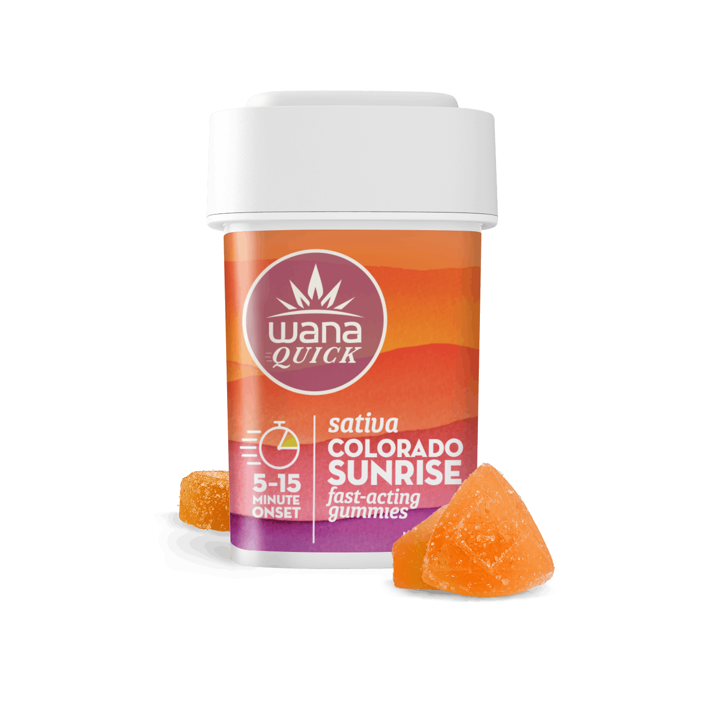 Photograph of product: Wana - Fast Acting Gummies - Oui'd Colorado Sunrise - (100mg)