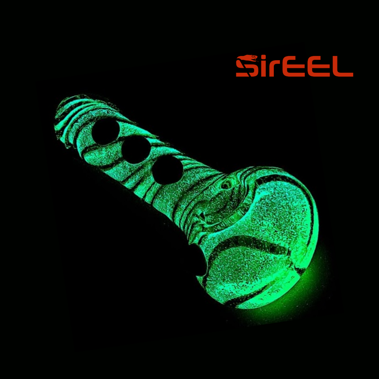Photograph of product: SirEEL - 5" Glow in the Dark Knuckle Pipe - Assorted Colors