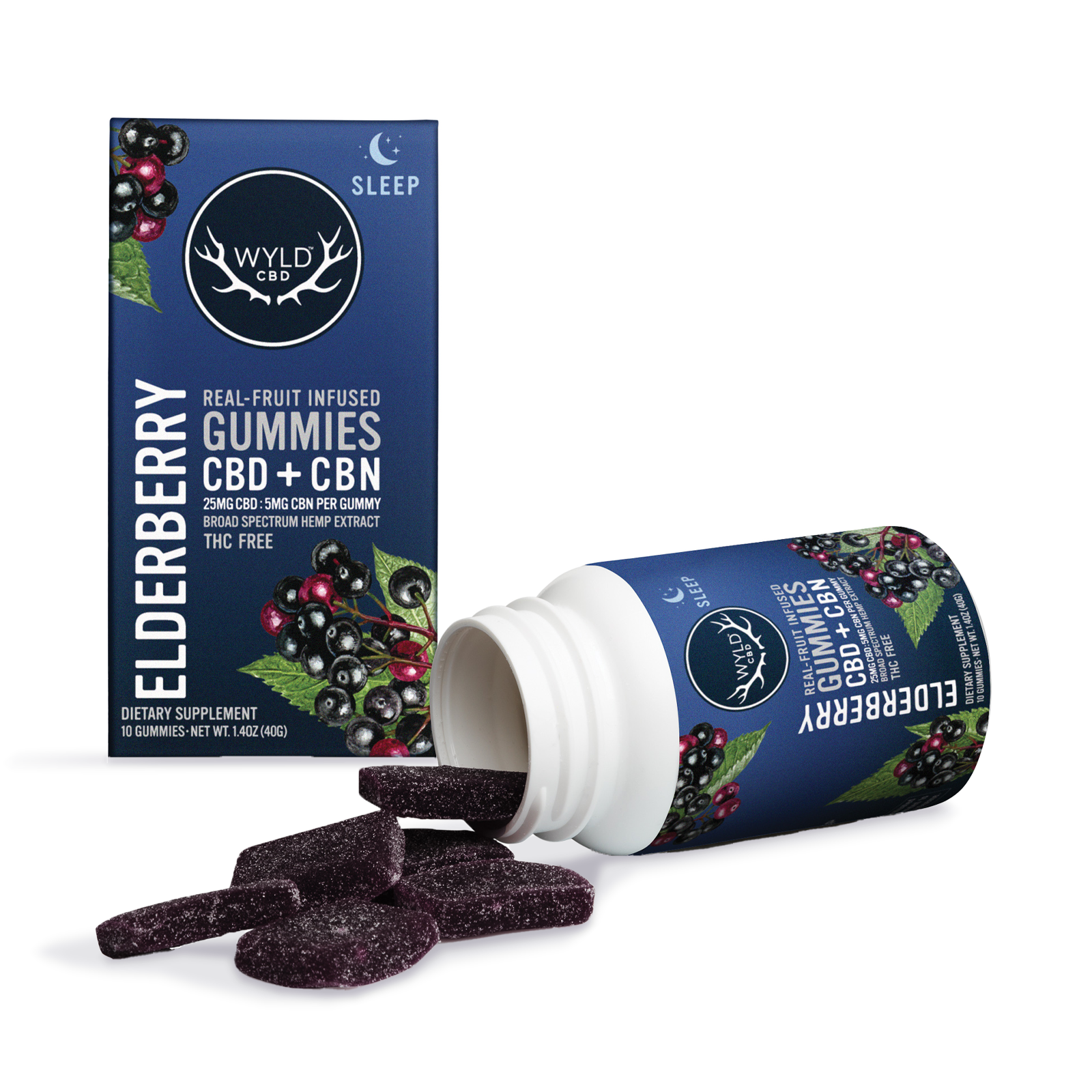 Photograph of product: Elderberry CBD:CBN Gummies | 10-pack