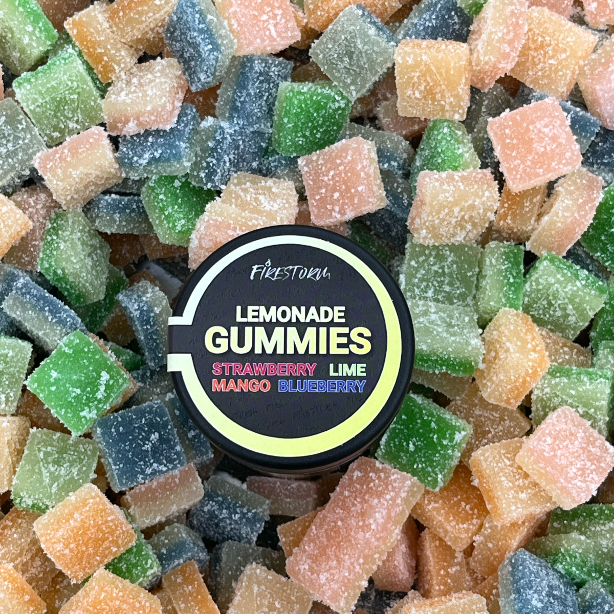 Photograph of product: Firestorm // 10mg | 200mg Lemonade Gummies