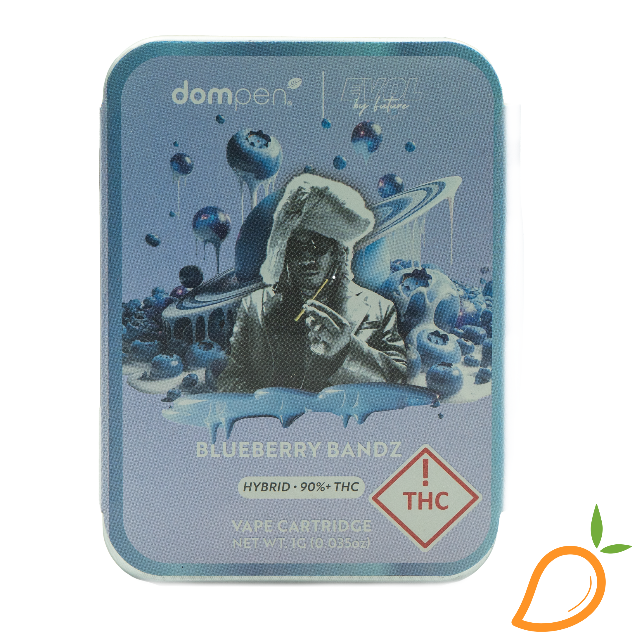 Photograph of product: 1g Blueberry Bandz Vape DomPen
