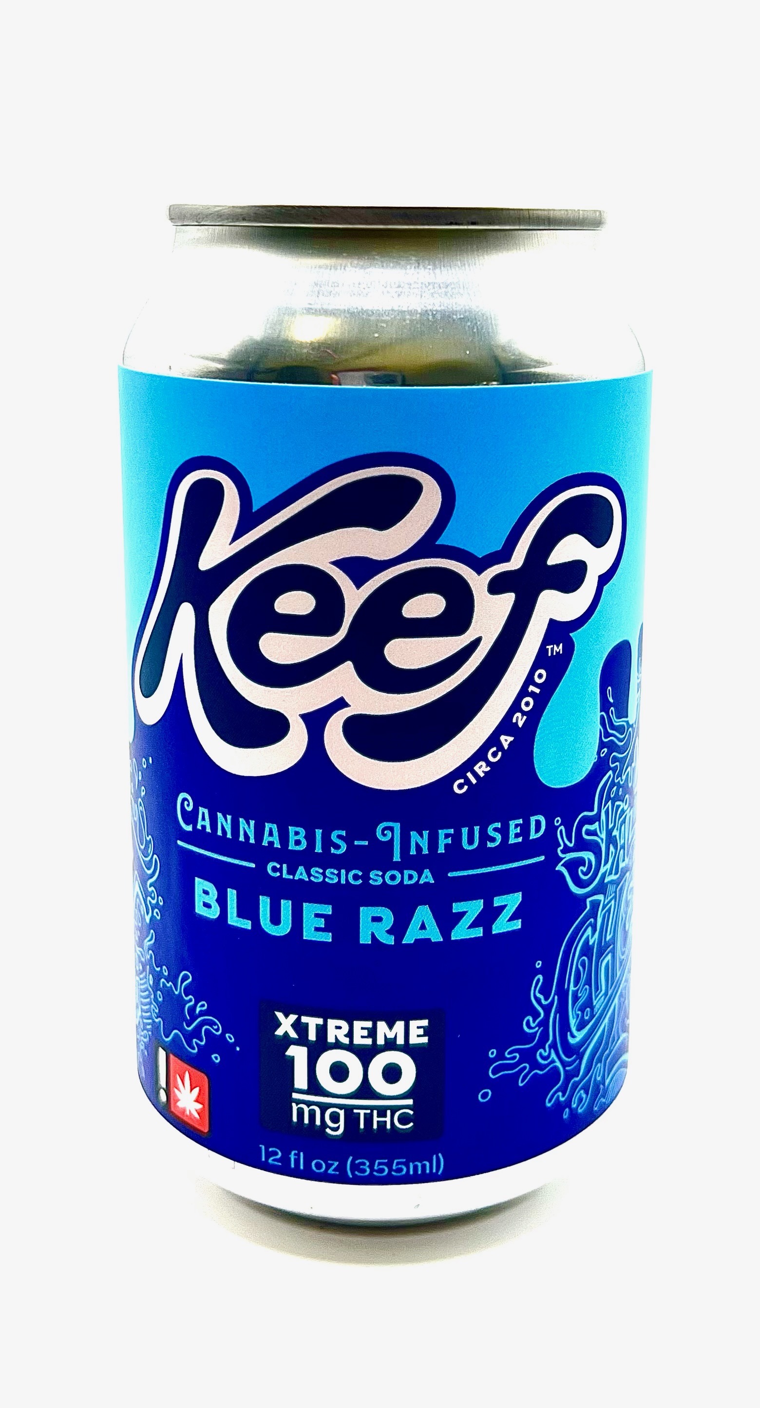 Photograph of product: Keef Cola | Blue Razz | TH-oui | 100mg Infused Soda