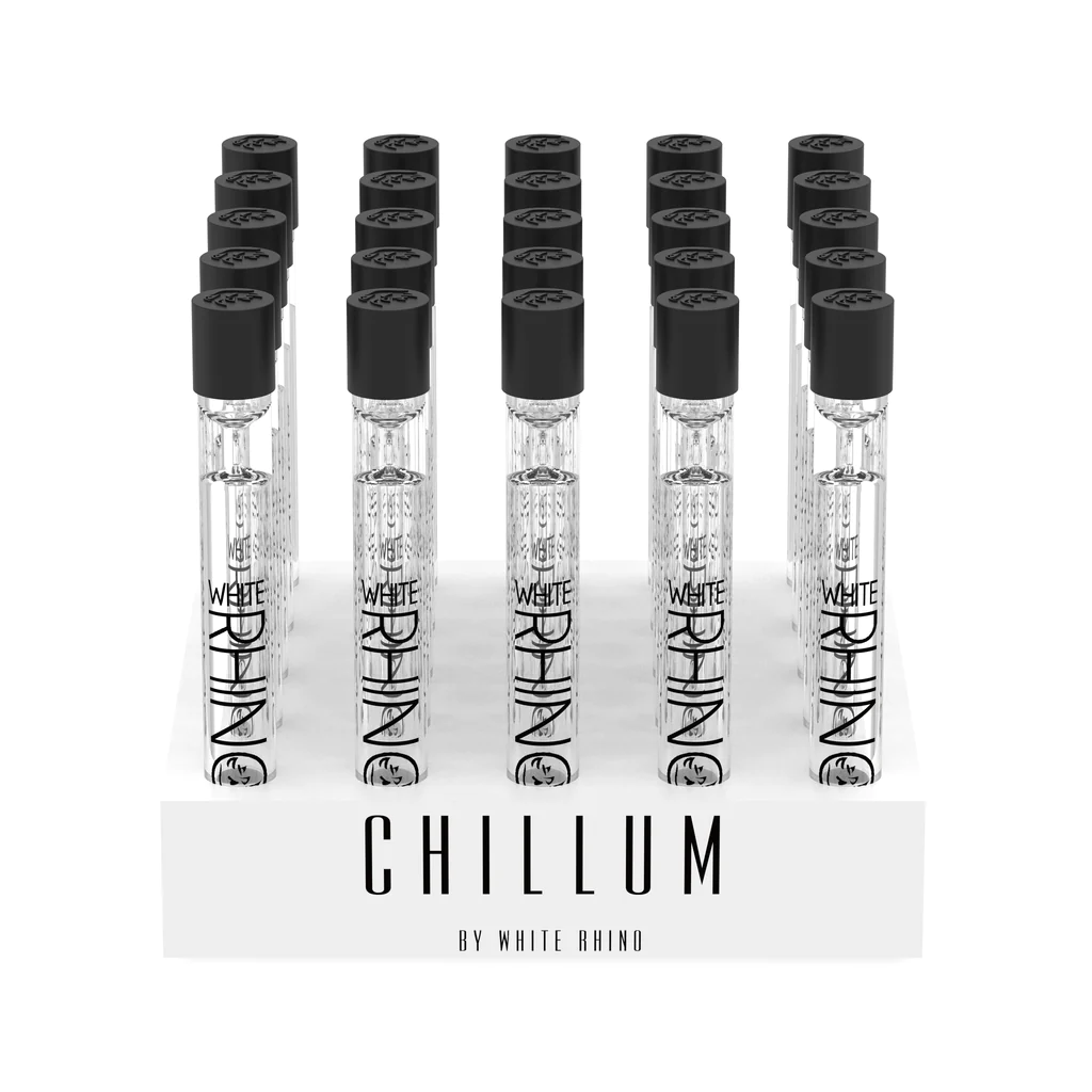 Photograph of product: White Rhino Glass Chillum (1ct)