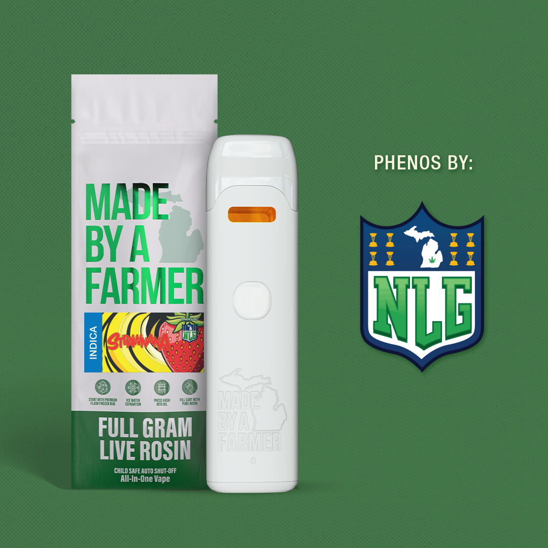 Photograph of product: Made By A Farmer | Strawnana | 1G Live au chocolat Rosin Disposable