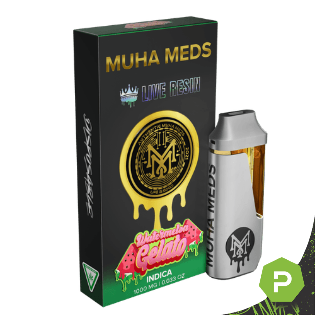 Photograph of product: Muha Meds Live Resin Disposable | Watermelon Gelato