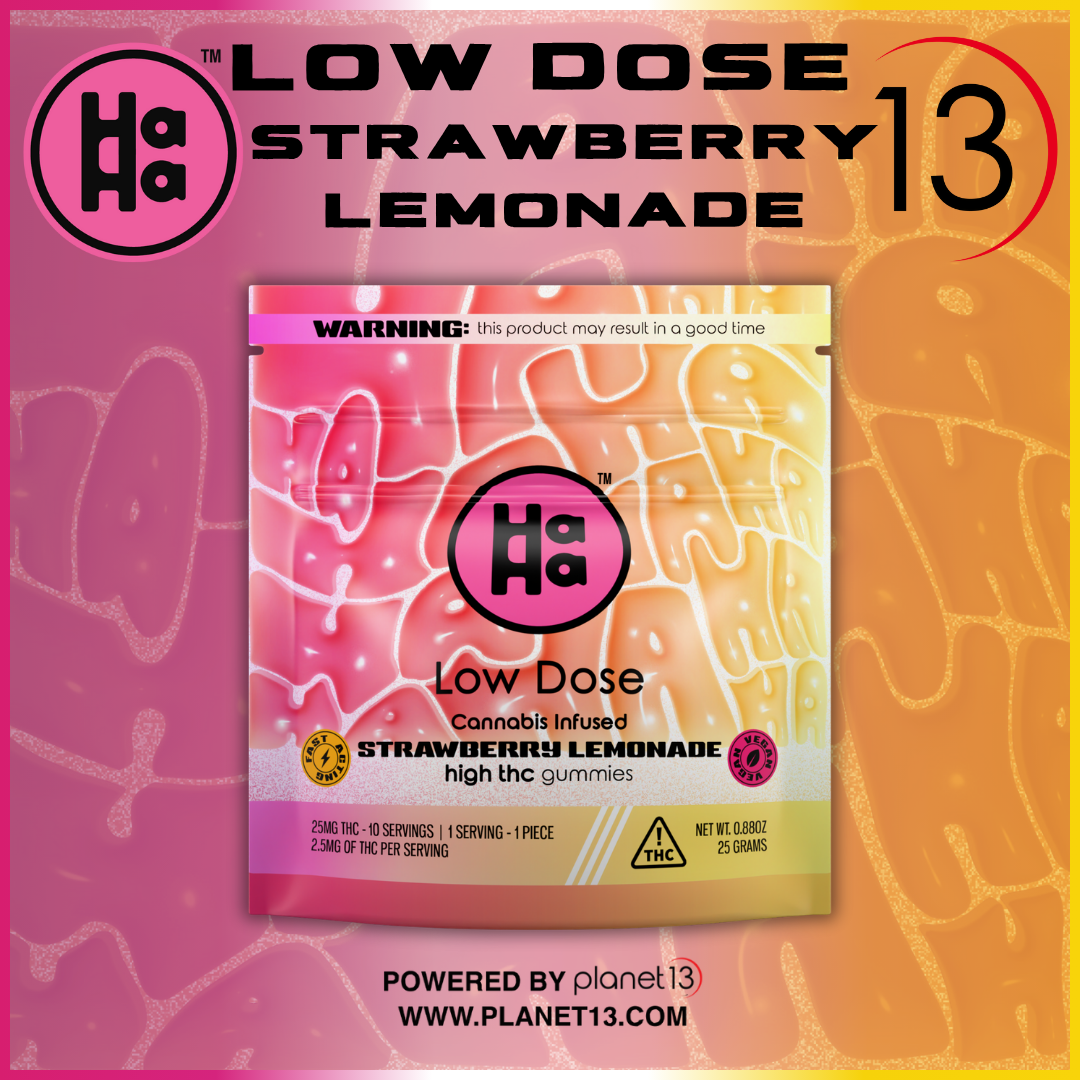 Photograph of product: Haha Strawberry Lemonade 25mg Gummies