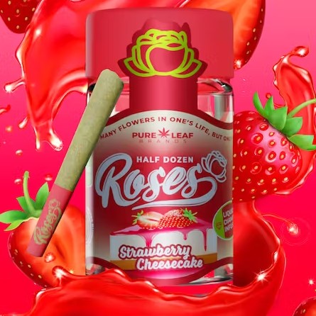 Photograph of product: PR | Strawberry Cheesecake | 3.6g | 0.6g x 6 Pack | Infused | Roses