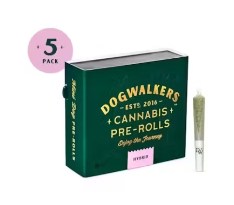 Photograph of product: AGL Dogwalkers GoGrTz Pre Roll Minis 27.33% (H) 1.75g 5 Pack - 00835
