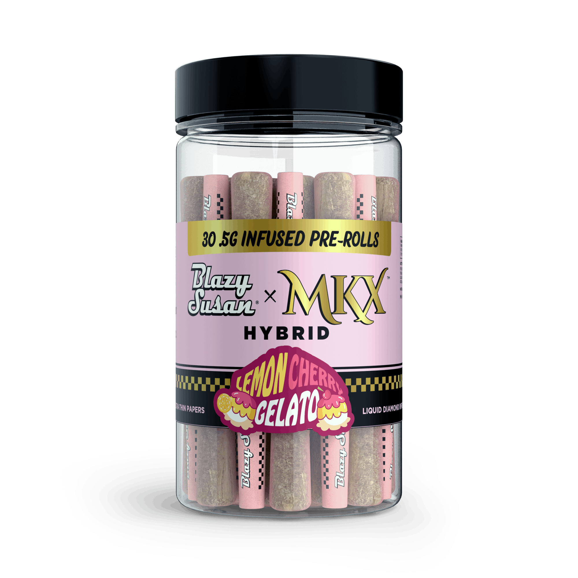 Photograph of product: Blazy Susan x MKX - Lemon Cherry Gelato 30-Pack 0.5g Infused Joints