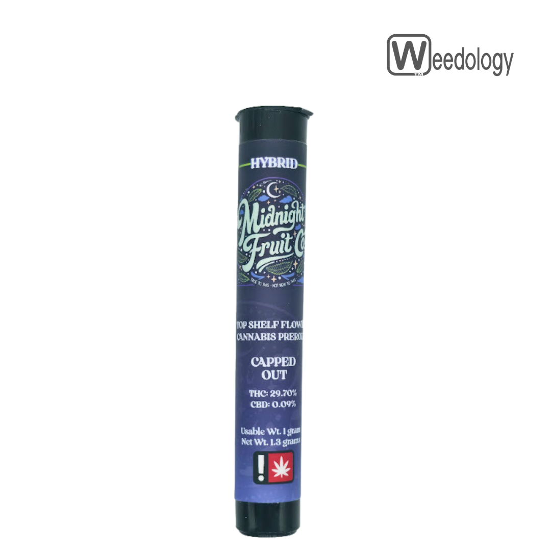 Photograph of product: Midnight Fruit 1g CAPPED OUT Pre-Roll