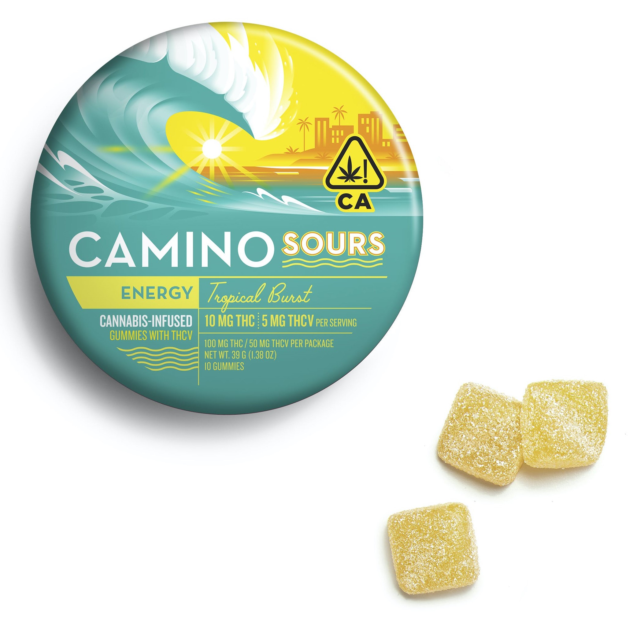 Photograph of product: SOUR TROPICAL BURST - 100MG THC : 50MG THCV