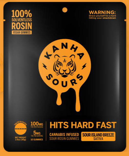 Photograph of product: Kanha | Sativa Sour Island Breeze Gummies | 20 Servings
