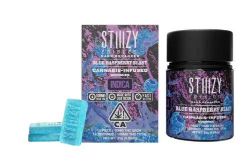 Photograph of product: Blue Raspberry Blast Gummies 100mg