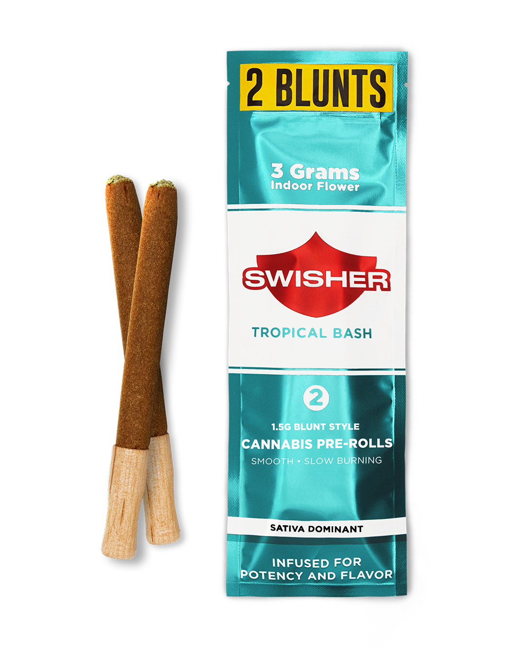 Photograph of product: Swisher - Tropical Bash Infused Blunts 2pk 3g