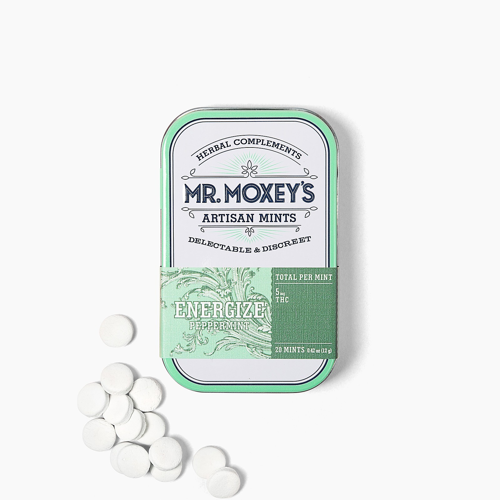 Photograph of product: Mr. Moxey's Energize Pepperment Artisan Mints