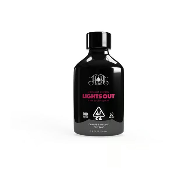 Photograph of product: HEAVY HITTERS - LIGHTS OUT - MIDNIGHT CHERRY - 100MG - ELIXIR