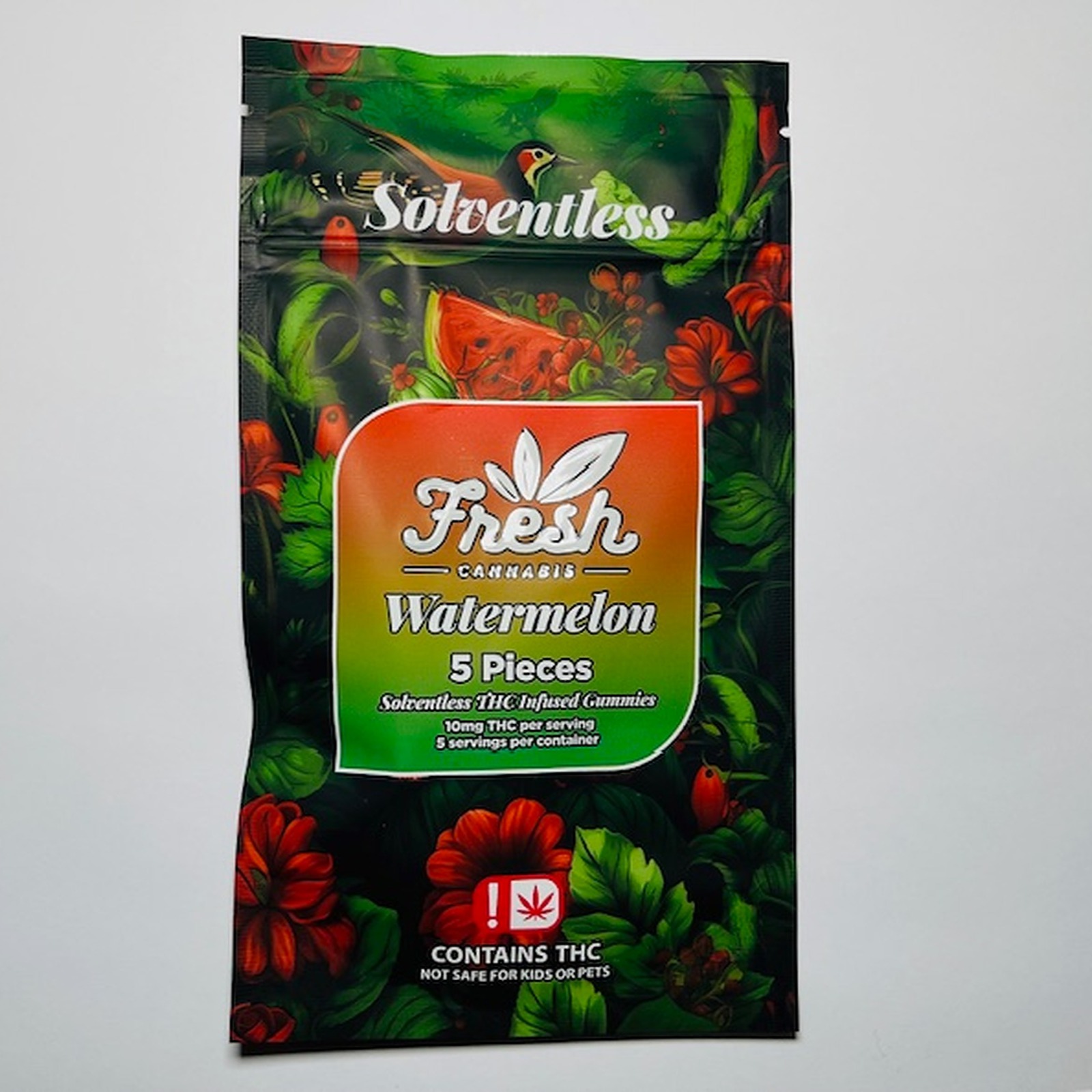 Photograph of product: Solventless Gummies 5pk - Watermelon (50mg per pack)