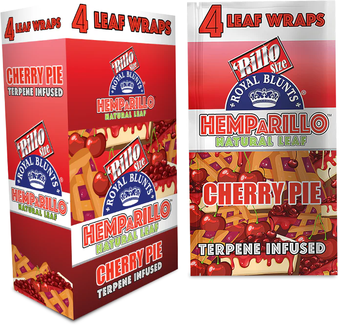 Photograph of product: Royal Blunts Hemparillo Wrap Cherry Pie 4PK