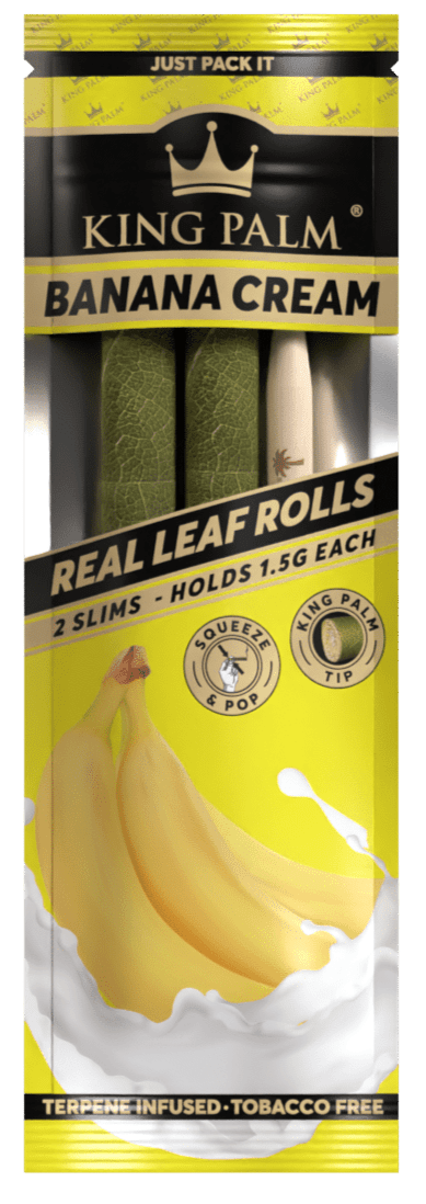 Photograph of product: Banana Cream Blunt Roll | 2pk | King Palm |