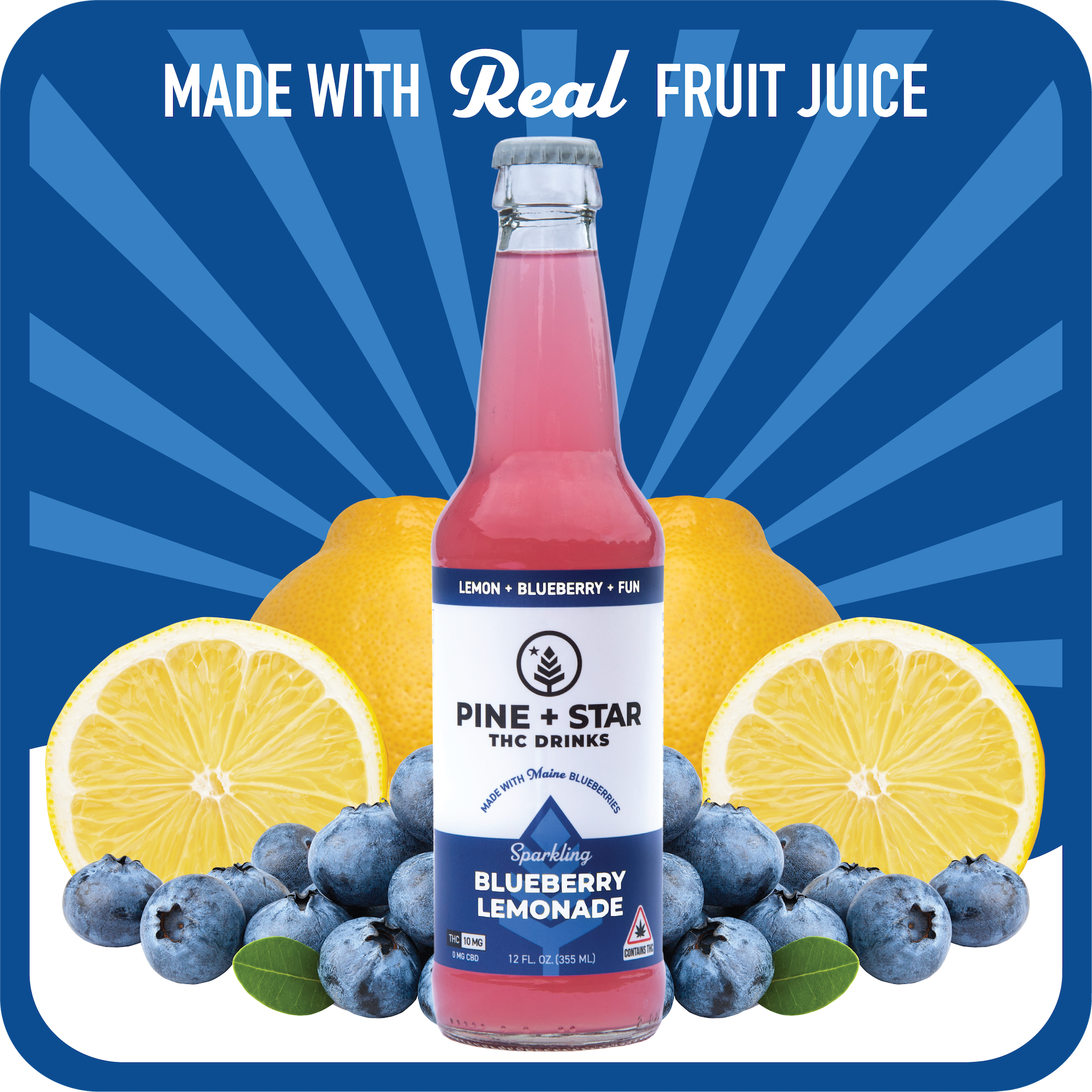 Photograph of product: Pine+Star - Blueberry Lemonade - 10mg