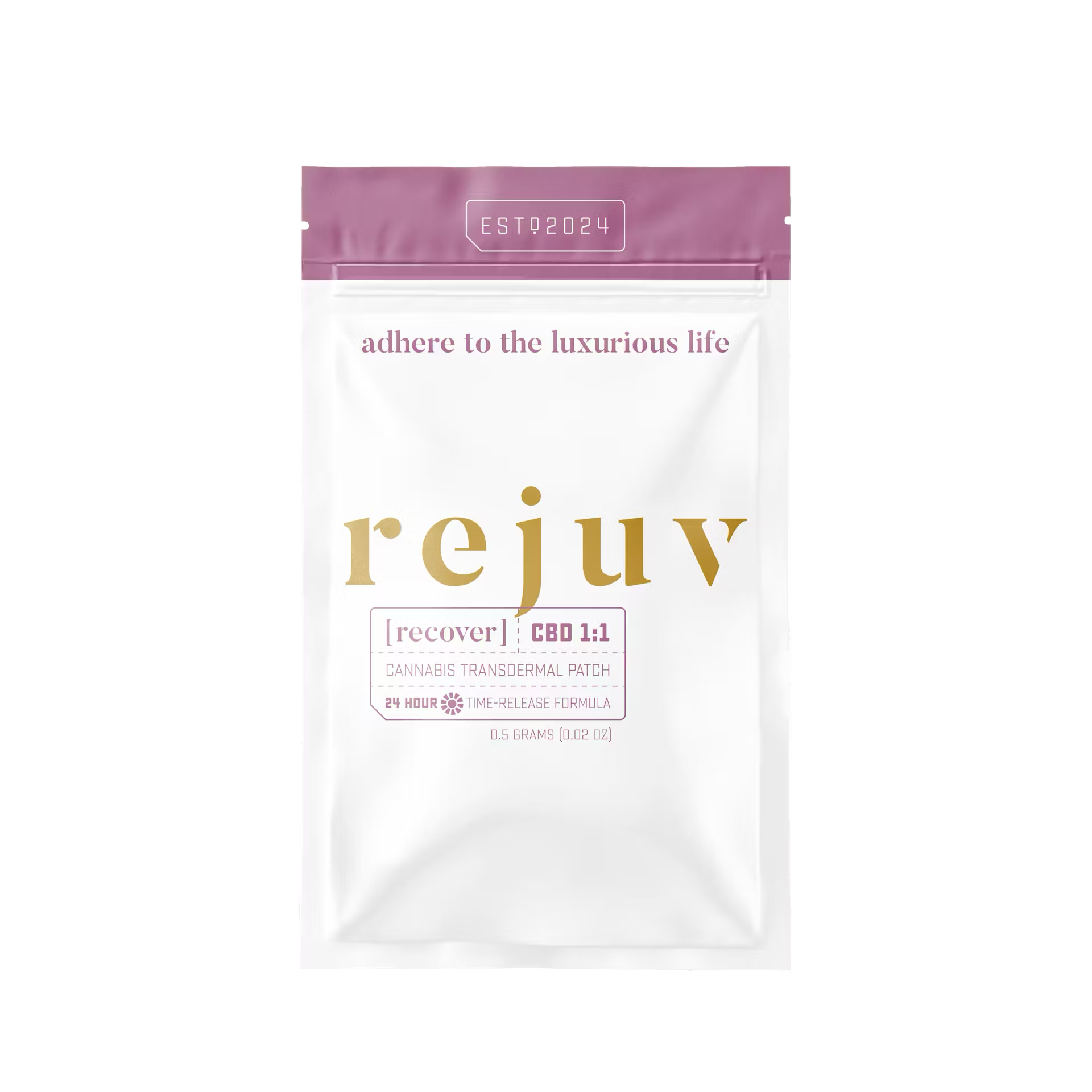 Photograph of product: Rejuv | Transdermal Patch | Recover | 1 TH-oui : 1 CBD | 25mg