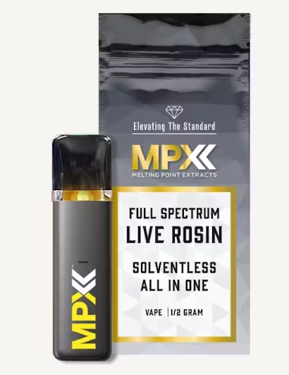 Photograph of product: MPX Vape Disposable 0.5g Live Rosin- KmintZ