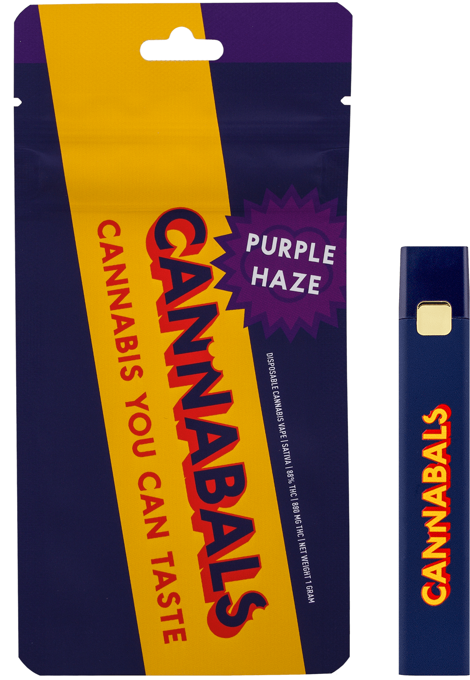 Photograph of Product: Cannabals - Purple Haze Disposable Vape - 1g