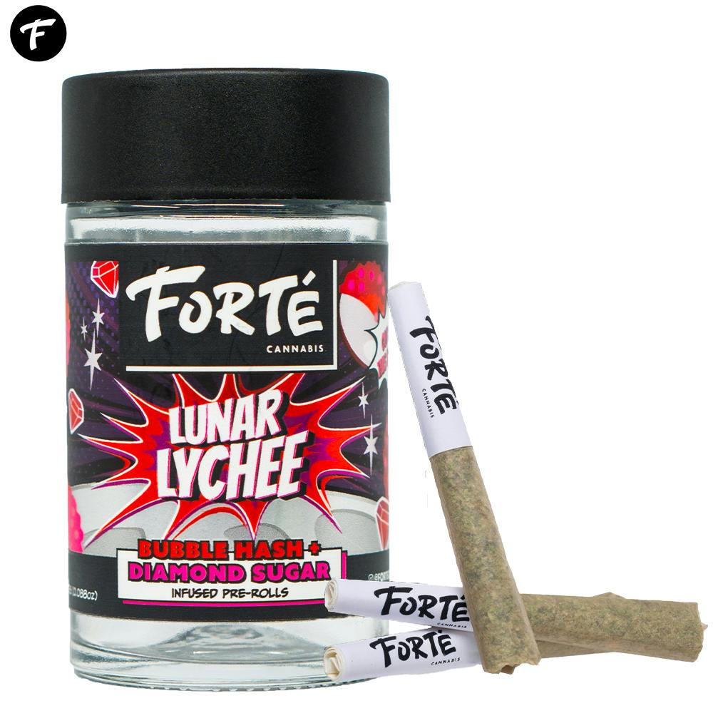 Photograph of product: Forte - Bubble x Diamond Pre-roll 0.5g - 5pk - Lunar Lychee