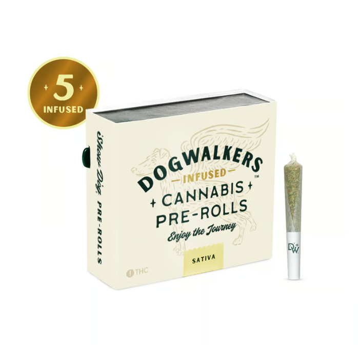 Photograph of product: Durban Z Show Dog Infused PreRolls 5Pk 2.25g - Oui'd