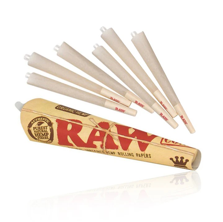 Photograph of product: RAW Organic Hemp 6pk 1 1/4 Size Cone