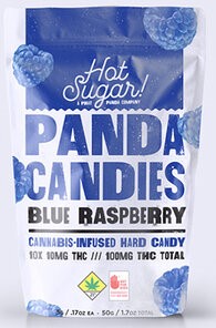 Photograph of product: Blue Raspberry Panda Candies | 100mg