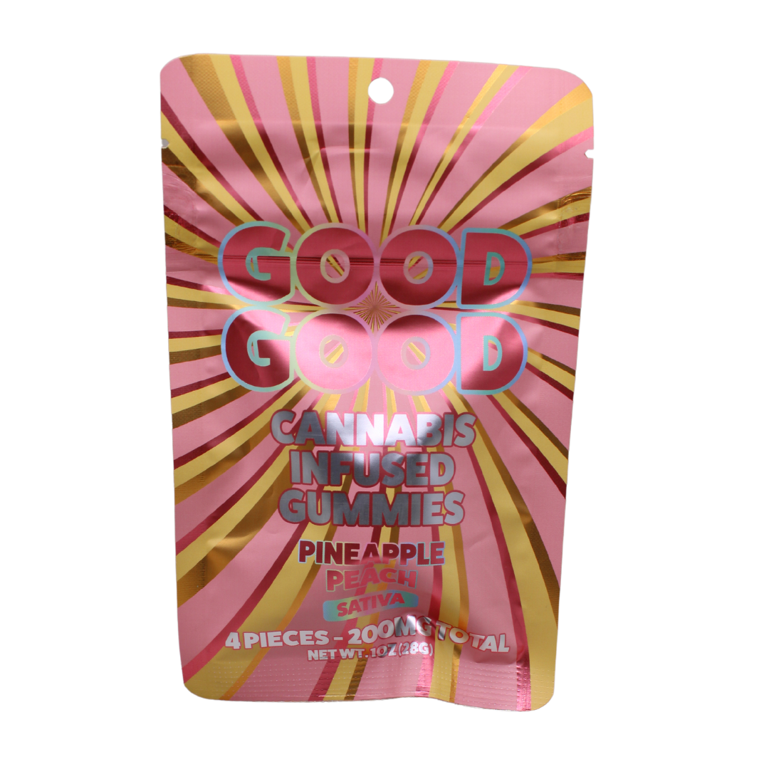 Photograph of product: Good Good - 200mg Gummies 4pk - Pineapple Peach