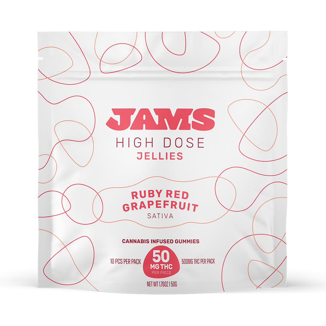 Photograph of Product: High Dose Grapefruit Gummies 500mg (10-Pack | 50mg Each)