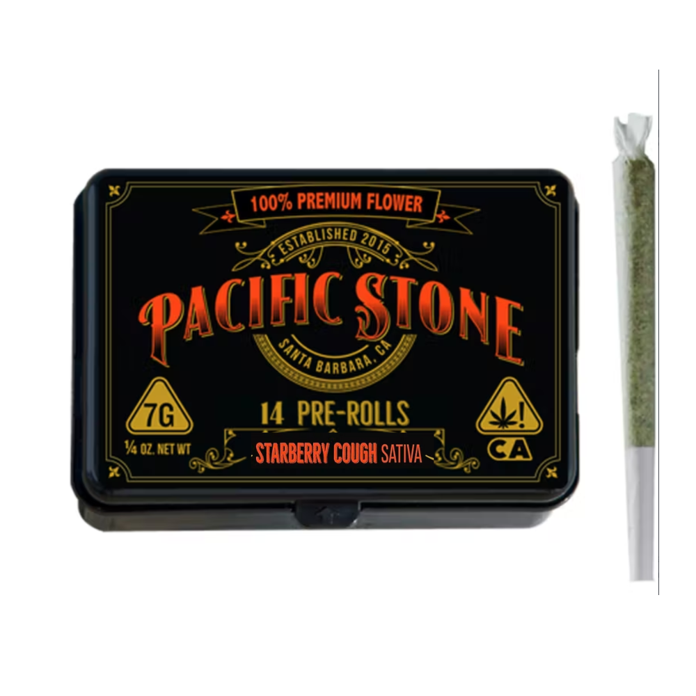 Photograph of product: 14-Pack Starberry Cough (Oui'd) Pre-rolls TH-oui:20% $44
