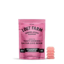 Photograph of product: Lost Farm Oui'd Live Resin Strawberry Lemonade 100mg Gummies