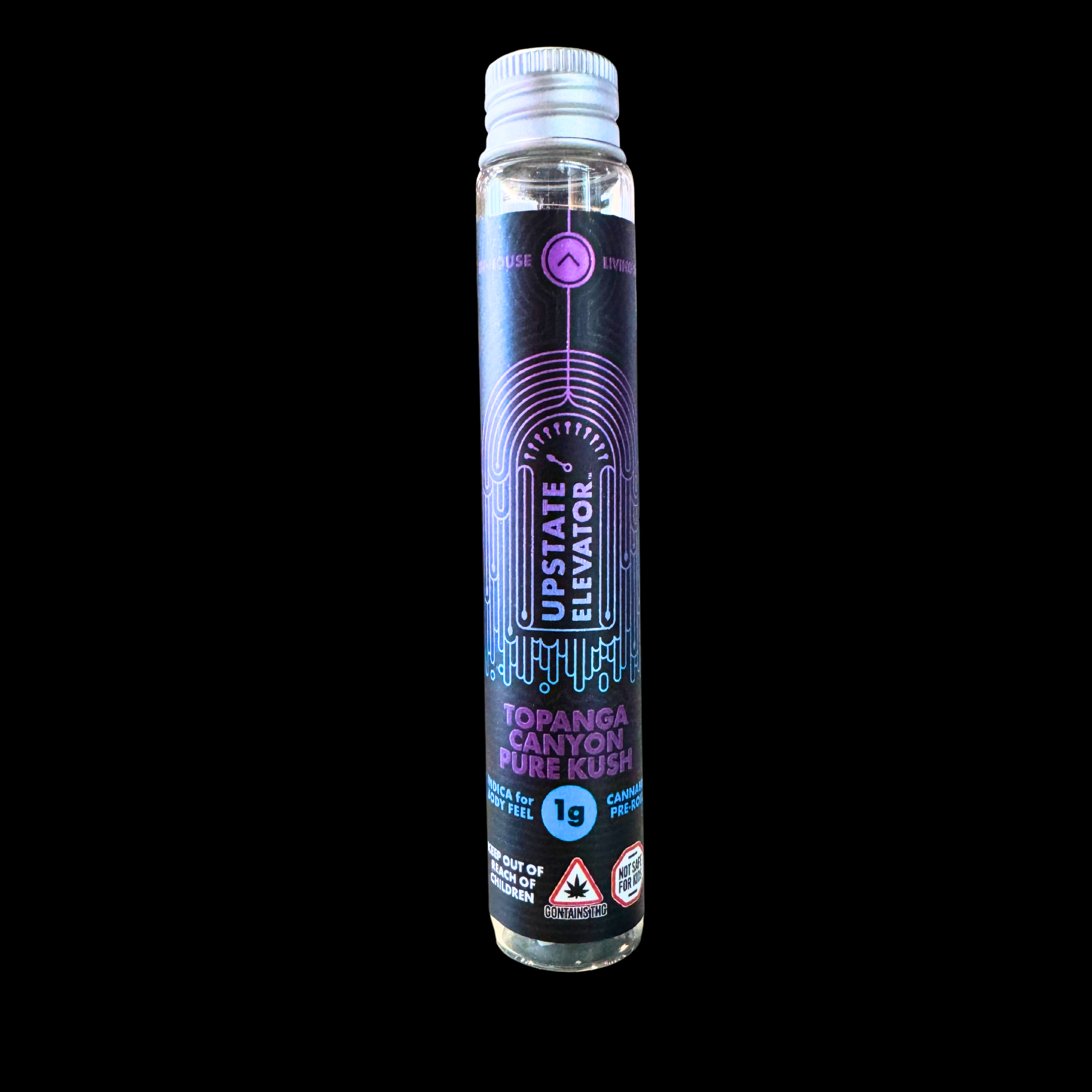 Photograph of product: Topanga Canyon Pure Kush 1g Pre-roll - Living Soil Oui'd - Upstate Elevator Operators